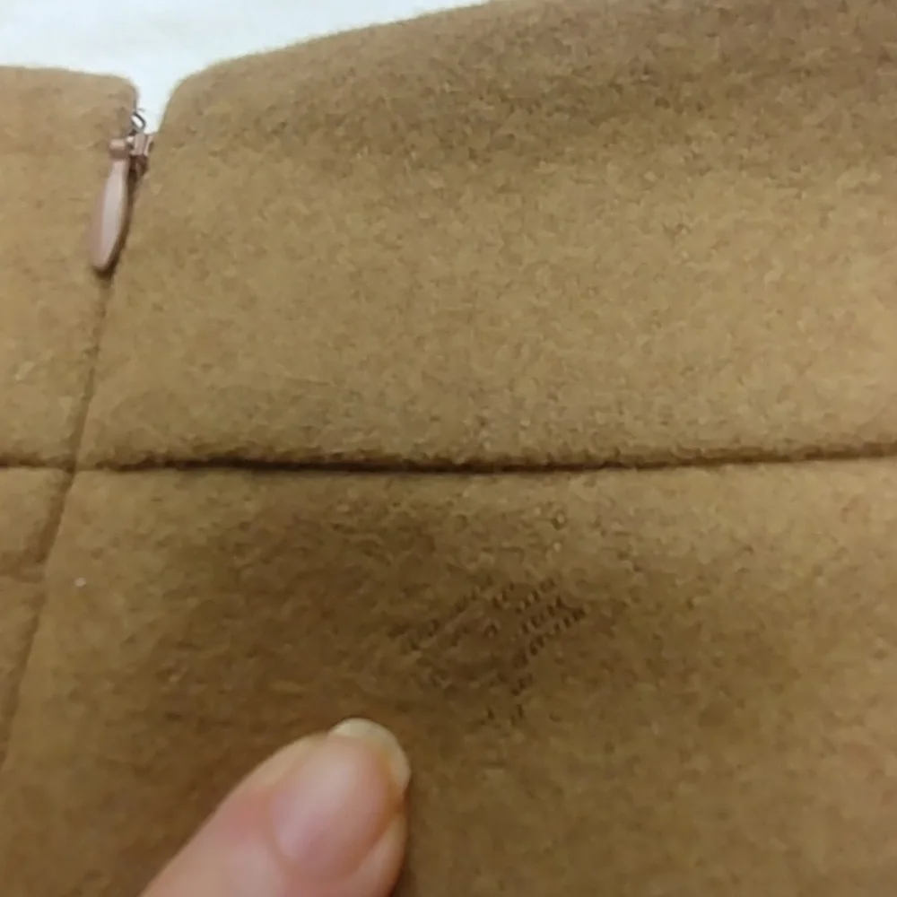 J. Crew wool camel colored lined mini skirt